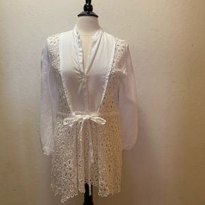 zara white beach dress